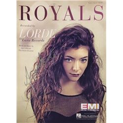 Signed Lorde Royals Music Book