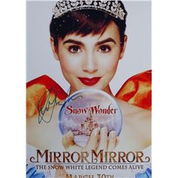 Signed Mirror Mirror Lily Collins Photo