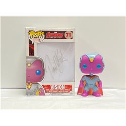 Marvel Avengers Age of Ultron Vision Paul Bettany Funko Pop Autographed Signed