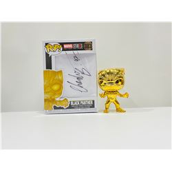 Marvel Studio Golden Black Panther Chadwick Boseman Funko Pop Autographed Signed