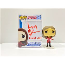 Marvel Avengers Scarlet Witch Elizabeth Olsen Funko Pop Autographed Signed