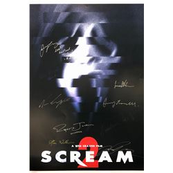 Signed Scream 2 Poster Neve Campbell Courteney Cox