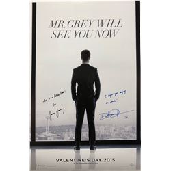 Signed Fifty Shades of Grey Poster Dakota Johnson Jamie Dornan