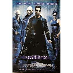 Signed Matrix Poster Keanu Reeves Laurence Fishburne
