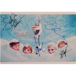 Frozen Elsa Anna Idina Menzel 5 casts Signed Photo