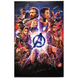 Avengers Infinity War Poster Scarlett Johansson Tom Hiddleston Autographed Signed