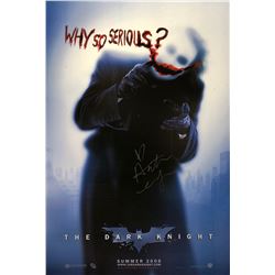 Batman Dark Knight Poster Heath Ledger Autographed Signed