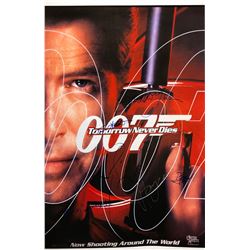 007 Tomorrow Never Dies Poster Pierce Brosnan Autographed Signed
