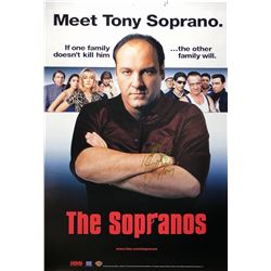 Sopranos Poster James Gandolfini Lorraine Bracco Autographed Signed