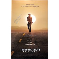 Terminator Dark Fate Poster Arnold Schwarzenegger Linda Hamilton Autographed Signed
