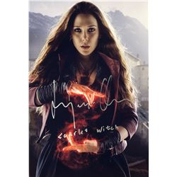 Avneger Photo Elizabeth Olsen Autographed Signed