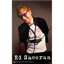 Autograph Signed Ed Sheeran Card