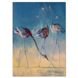 Edwin Salomon, "Blue Birds" Hand Signed Limited Edition Serigraph with Letter of