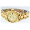 Image 2 : Rolex Ladies 18K Yellow Gold Champagne Diamond Datejust President Wristwatch