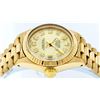 Image 4 : Rolex Ladies 18K Yellow Gold Champagne Diamond Datejust President Wristwatch