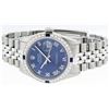 Image 6 : Rolex Mens Stainless Steel Blue Roman Diamond & Sapphire 36MM Datejust Wristwatc