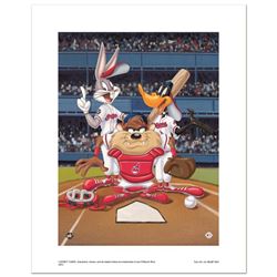 "At the Plate (Indians)" Numbered Limited Edition Giclee from Warner Bros. with