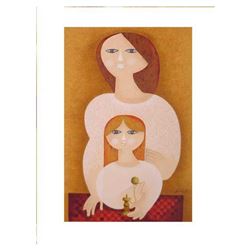 Samy Briss, "Les Yeux Bleus" Hand Signed Limited Edition Serigraph with Letter o