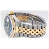 Image 3 : Rolex Mens 2 Tone Black Diamond & Sapphire Oyster Perpetual Datejust Wristwatch