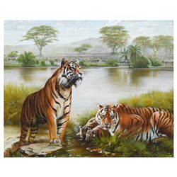 Vera V. Goncharenko, "Family Time" Hand Signed Limited Edition Giclee with Lette