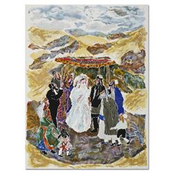 Judith Yellin, "Huppa" Hand Signed Limited Edition Serigraph with Letter of Auth