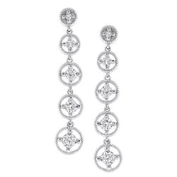 14k White Gold 0.50 ctw Diamond Earrings, (SI3/G-H)