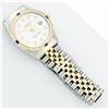 Image 6 : Rolex Mens 2 Tone White Diamond & Sapphire Datejust Wristwatch