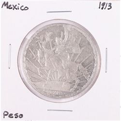 1913 Mexico Un Peso Silver Coin