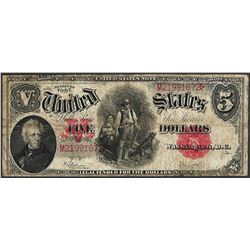1907 $5 Woodchopper Legal Tender Note