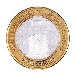 .999 Silver Palms Casino Las Vegas, NV $10 Casino Limited Edition Gaming Token