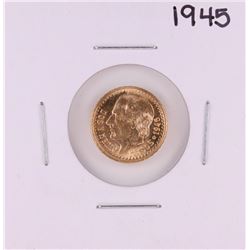 1945 Mexico Dos Y Medio Pesos Gold Coin