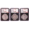 Image 1 : Lot of 1885, 1886-O, & 1887 $1 Morgan Silver Dollar Coins NGC Genuine