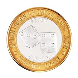 .999 Silver Barbary Coast Las Vegas, Nevada $10 Limited Edition Gaming Token