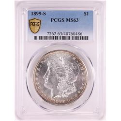 1899-S $1 Morgan Silver Dollar Coin PCGS MS63