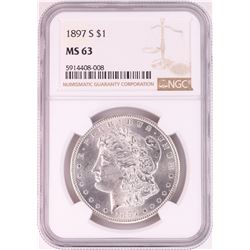 1897-S $1 Morgan Silver Dollar Coin NGC MS63