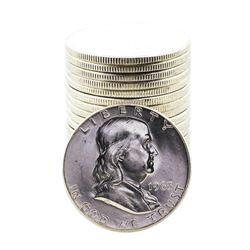 Roll of (20) Brilliant Uncirculated 1963 Franklin Half Dollar Coins