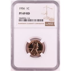 1956 Proof Lincoln Wheat Cent Coin NGC PF69RD