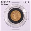 Image 1 : 1913 $2 1/2 Indian Head Quarter Eagle Gold Coin