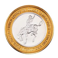 .999 Silver Fly RNO Reno Tahoe Nevada $10 Casino Limited Edition Gaming Token