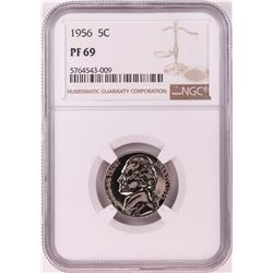 1956 Proof Jefferson Nickel Coin NGC PF69
