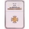 Image 1 : 1855 $1 Indian Princess Head Gold Dollar Coin NGC AU58
