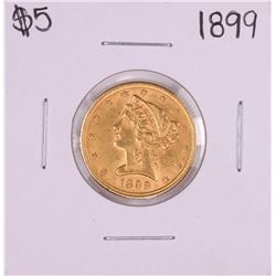 1899 $5 Liberty Head Half Eagle Gold Coin