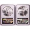 Image 2 : Lot of (2) 1979Mo Mexico 1 Onza Silver Coins NGC MS65