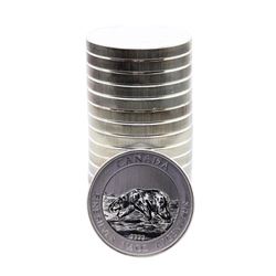 Roll of (17) Brilliant Uncirculated 2013 $8 Canada Polar Bear 1.5 oz. Silver Coins