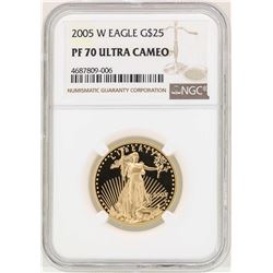 2005-W $25 American Gold Eagle Coin NGC PF70 Ultra Cameo