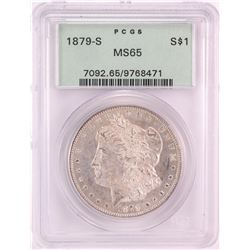 1879-S $1 Morgan Silver Dollar Coin PCGS MS65 Old Green Holder