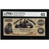 Image 1 : 1862 $100 State of Florida Tallahassee Cr.10 Obsolete Note PMG Ch. Uncirculated 63