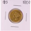 Image 1 : 1857 $3 Indian Princess Head Gold Coin