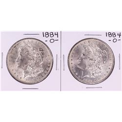 Lot of (2) 1884-O $1 Morgan Silver Dollar Coins