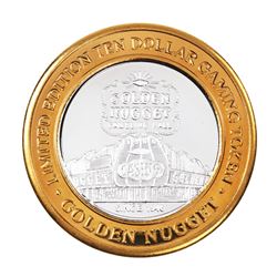 .999 Silver Golden Nugget Las Vegas, Nevada $10 Limited Edition Casino Gaming Token